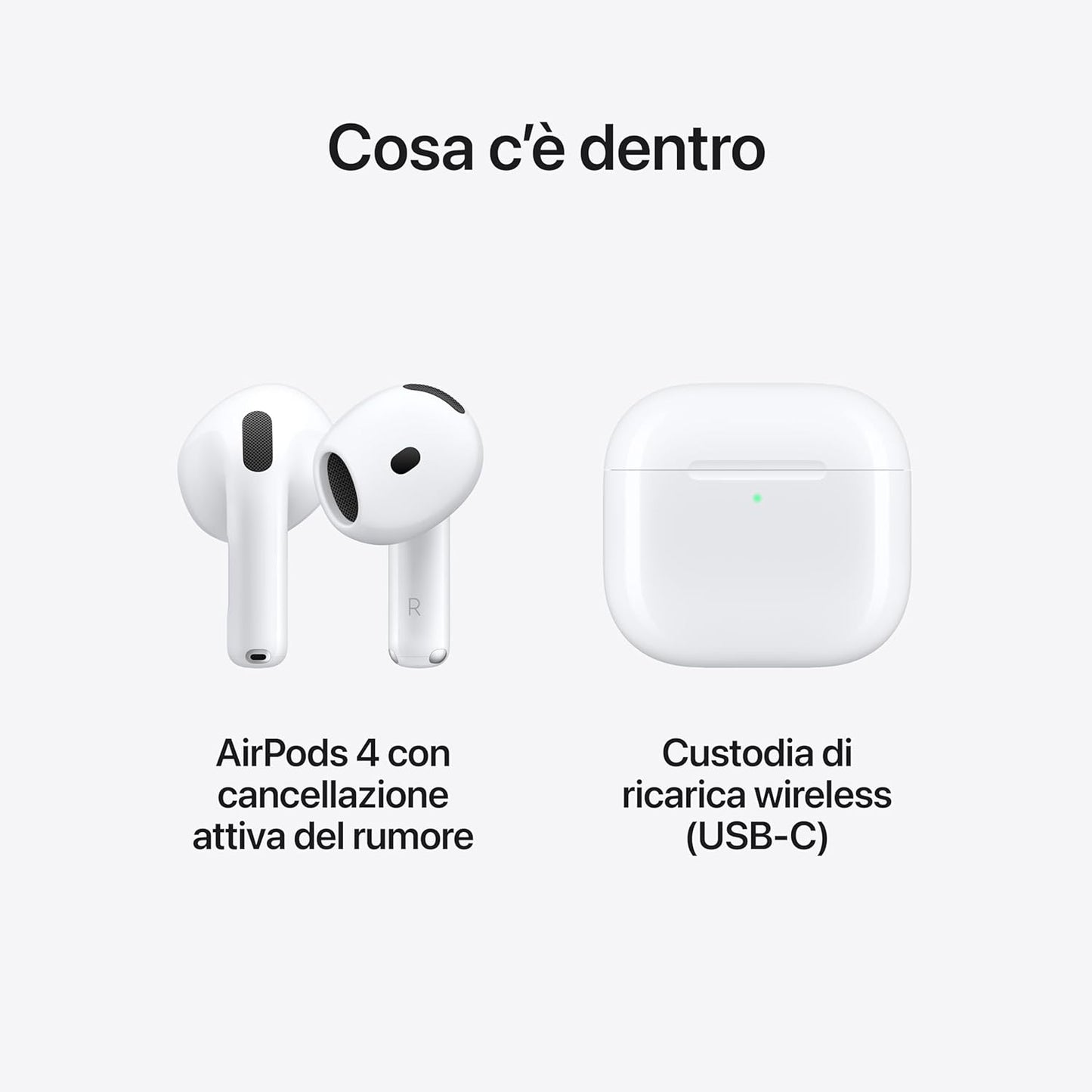 Apple AirPods 4 con cancellazione del rumore attiva