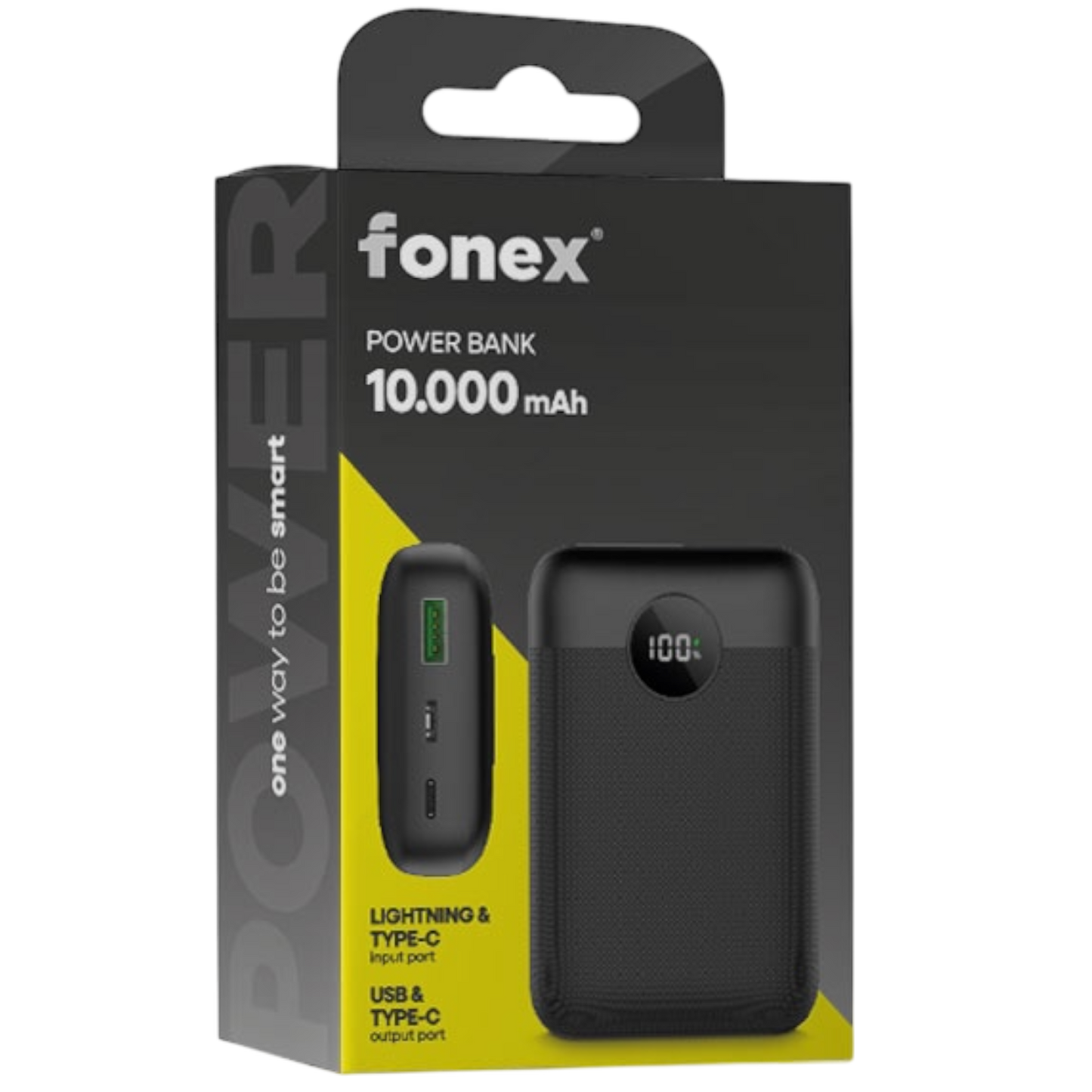 FONEX Power Bank carica rapida da 10.000 mAh con display