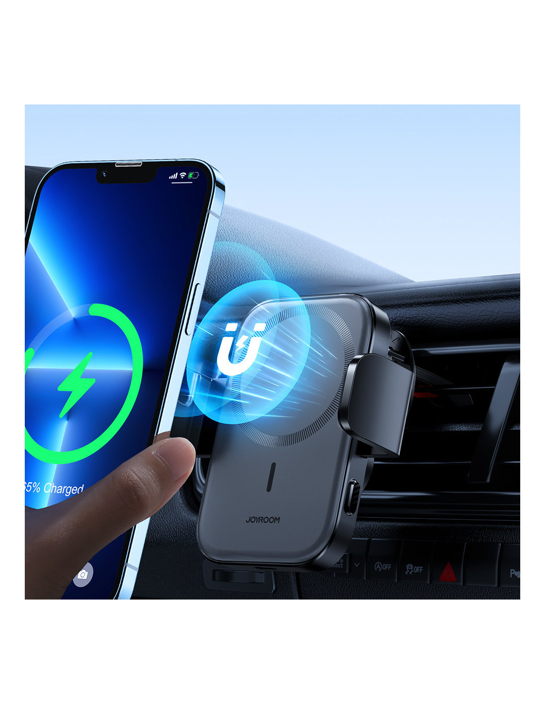 JMUYTOP supporto magnetico per telefono da auto 15W caricabatteria da auto  con ricarica Wireless supporto stabile per cruscotto con presa d'aria per  iPhone 12 13 14 series - AliExpress