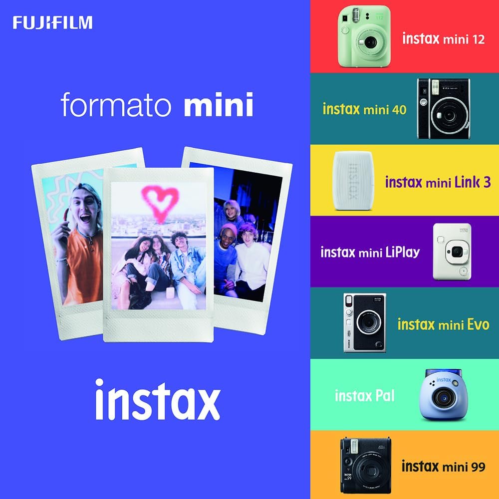 FUJIFILM Instax Mini film confezione da 10 foto, Bordo Cuori