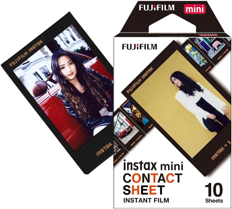 FUJIFILM Instax Mini Film confezione da 10 foto, Contact Sheet Edge
