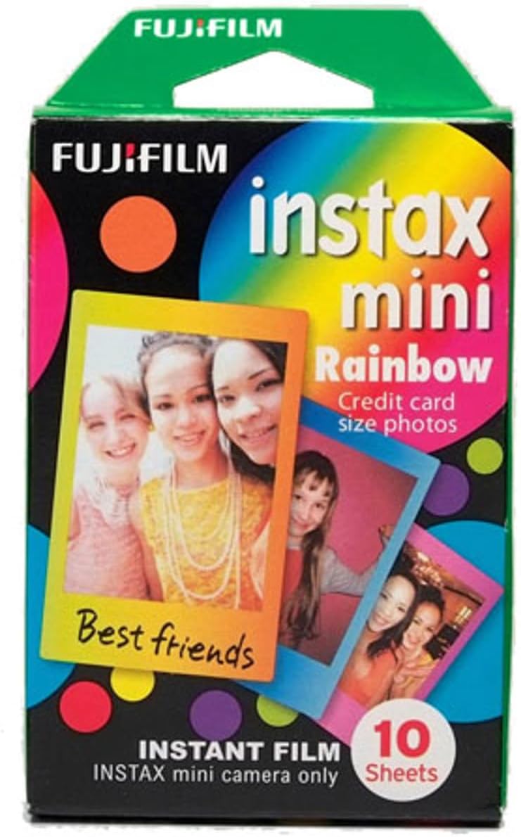 FUJIFILM Instax Mini Film confezione da 10 foto, Rainbow