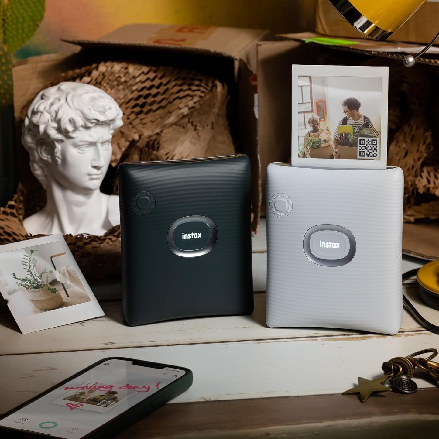 FUJIFILM Instax SQUARE Link Ash White