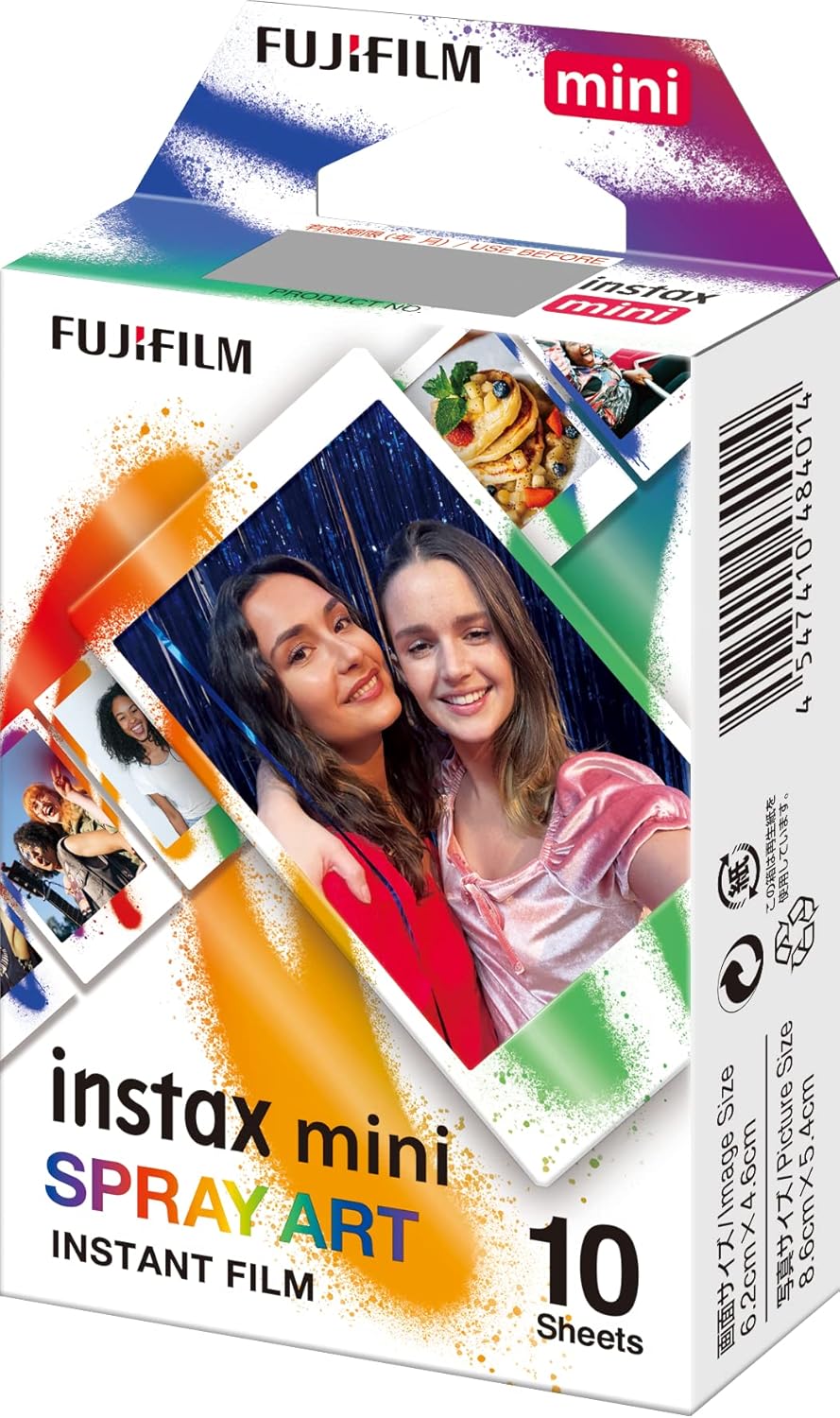 FUJIFILM Instax Mini Film confezione da 10 foto, Spray Art