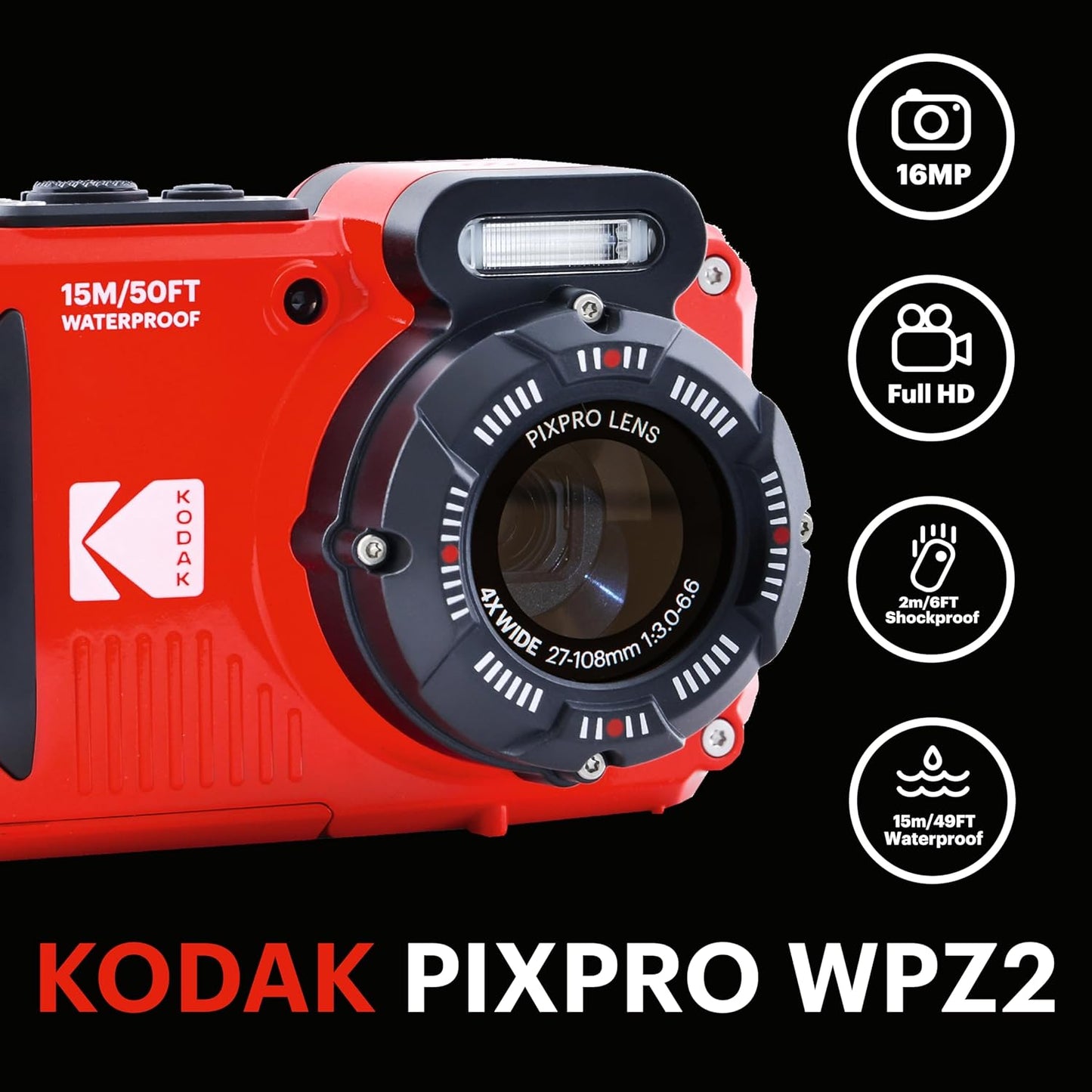 Kodak PixPro WPZ2 Red