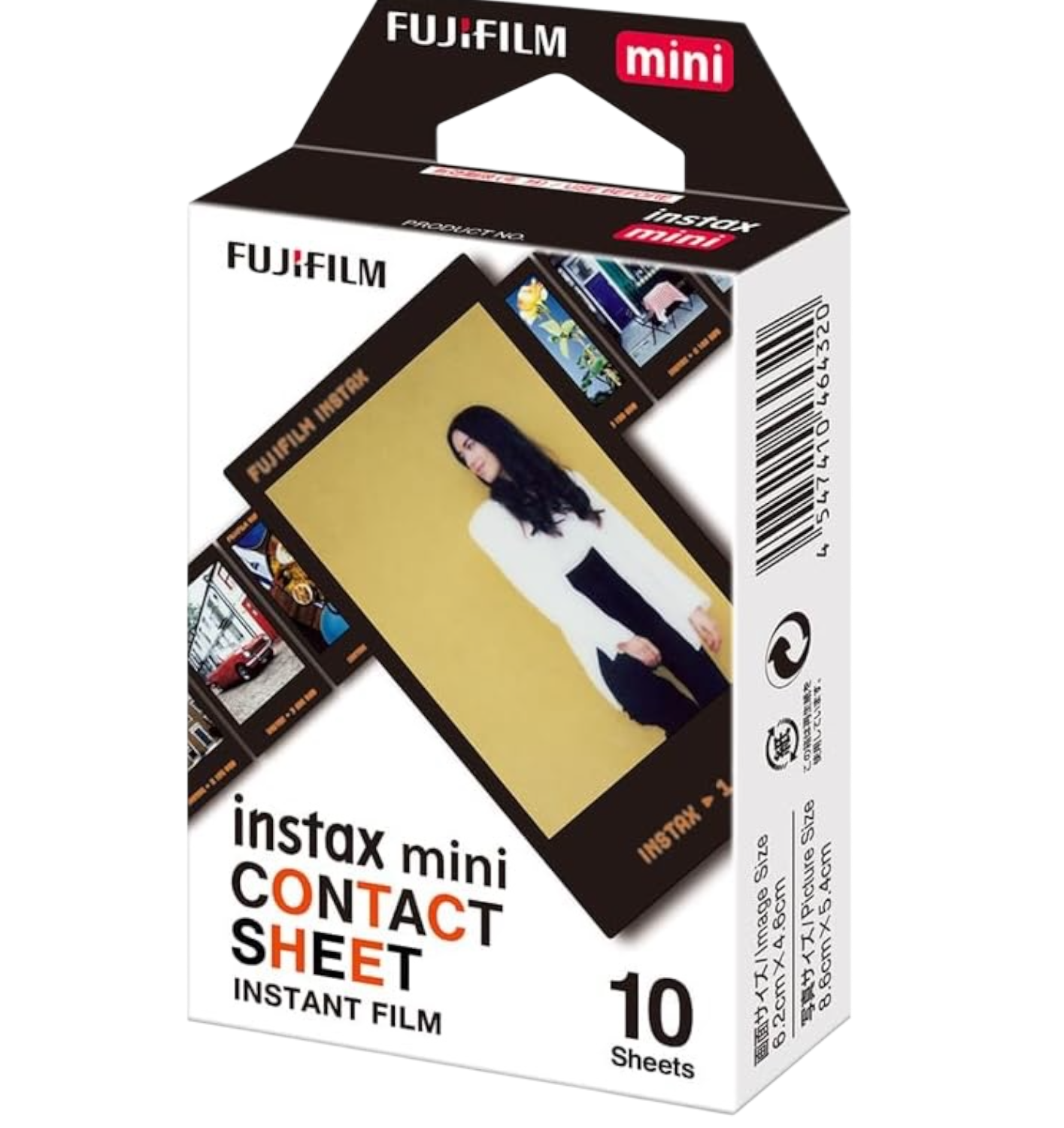 FUJIFILM Instax Mini Film confezione da 10 foto, Contact Sheet Edge