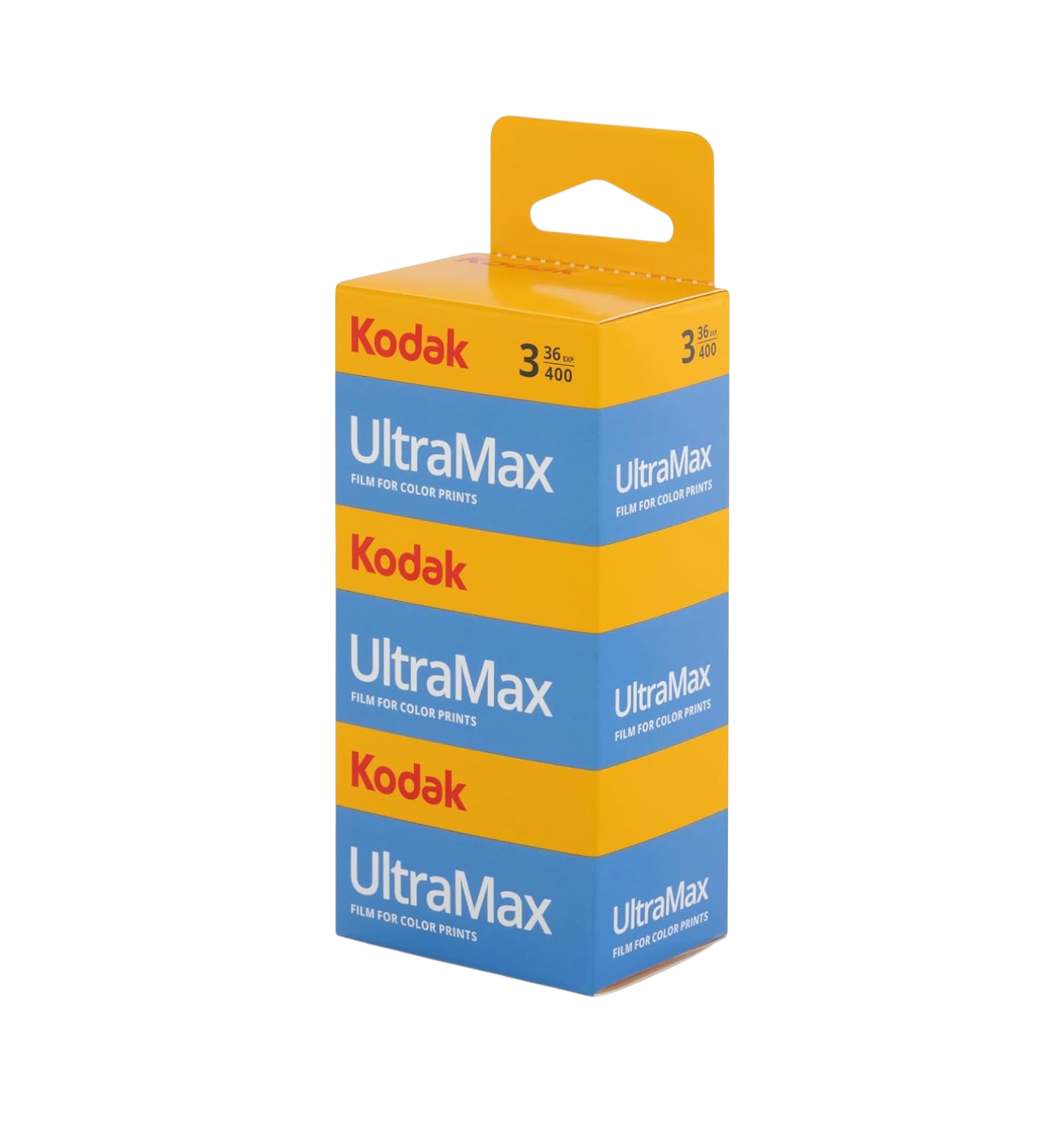 Kodak Ultra Max 400 135/36 – Pellicola a Colori 35mm Alta Prestazione - Confezione da 3 Rullini