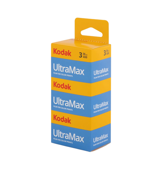Kodak Ultra Max 400 135/36 – Pellicola a Colori 35mm Alta Prestazione - Confezione da 3 Rullini