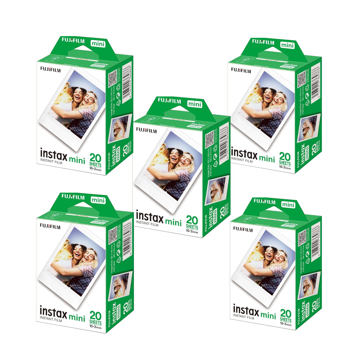 FUJIFILM Instax Mini FIlm Offerta 5 pacchi da 20 film