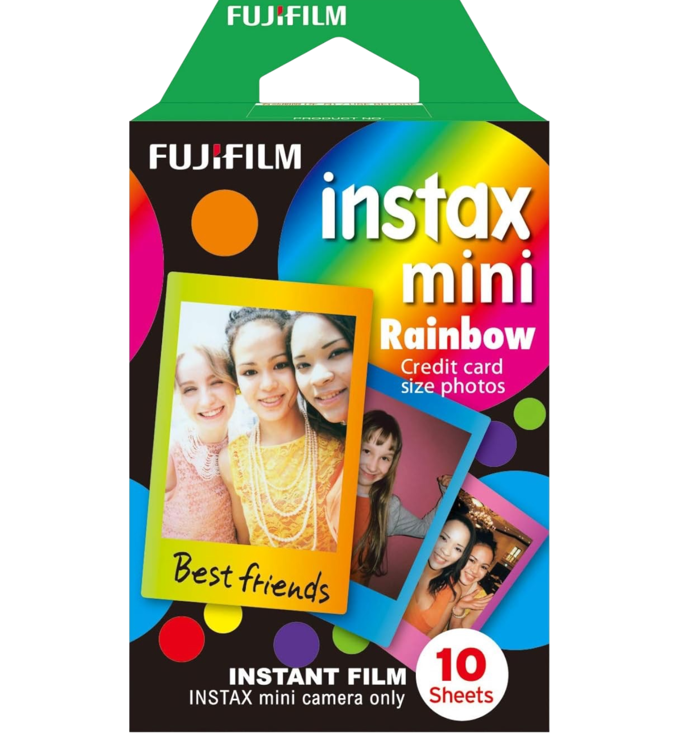 FUJIFILM Instax Mini Film confezione da 10 foto, Rainbow