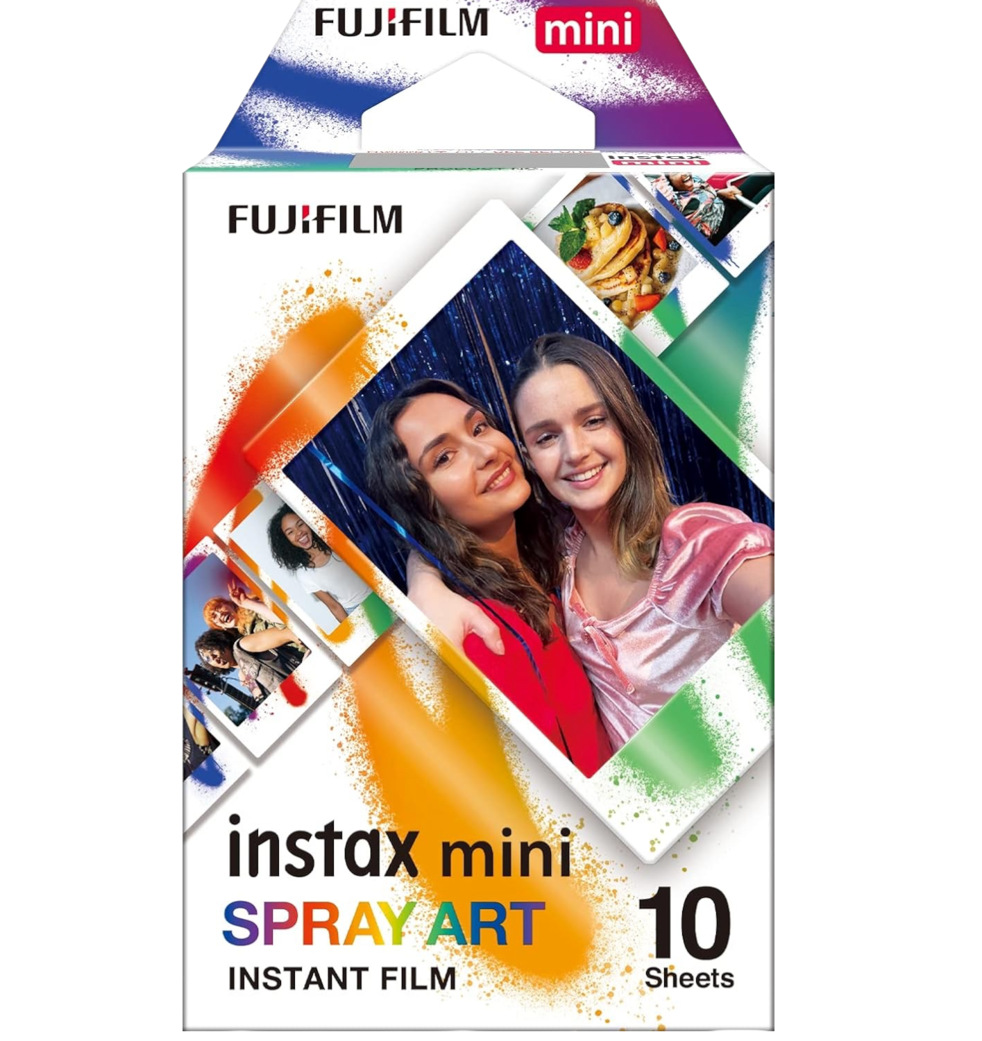 FUJIFILM Instax Mini Film confezione da 10 foto, Spray Art