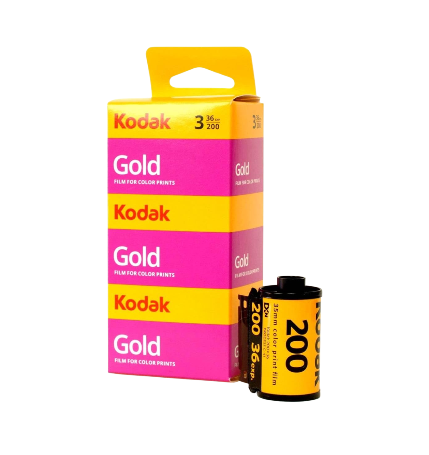 Kodak GOLD 200 135/36 – Pellicola a Colori 35mm Alta Prestazione - Confezione da 3 Rullini