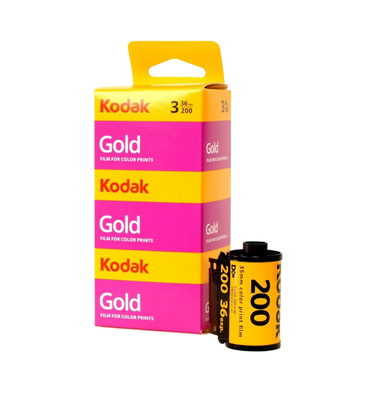 Kodak GOLD 200 135/36 – Pellicola a Colori 35mm Alta Prestazione - Confezione da 3 Rullini