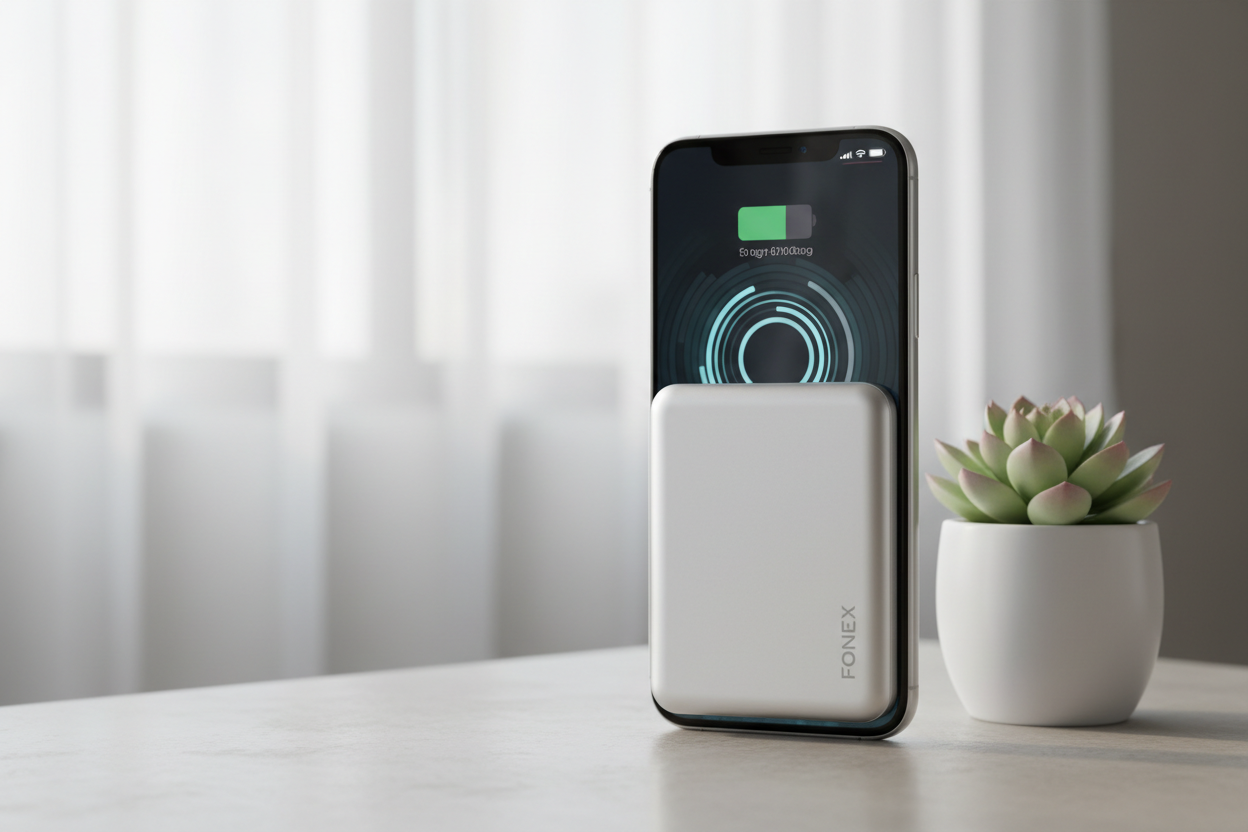 FONEX Power Bank MagSafe in Uso